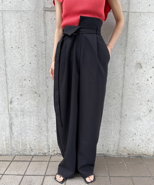 Ezick（エジック）の「ウエストベルトスラックス（スラックス・レディース・ブラック/ブラウン/チャコールグレー/ダークブラウン/グリーン・FREE）」の13枚目の写真