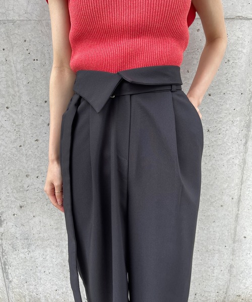 Ezick（エジック）の「ウエストベルトスラックス（スラックス・レディース・ブラック/ブラウン/チャコールグレー/ダークブラウン/グリーン・FREE）」の17枚目の写真