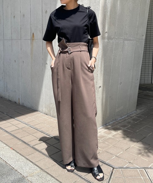 Ezick（エジック）の「ウエストベルトスラックス（スラックス・レディース・ブラック/ブラウン/チャコールグレー/ダークブラウン/グリーン・FREE）」の20枚目の写真