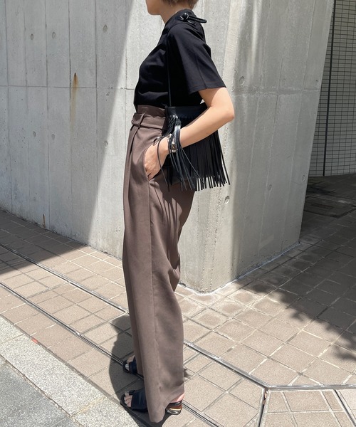 Ezick（エジック）の「ウエストベルトスラックス（スラックス・レディース・ブラック/ブラウン/チャコールグレー/ダークブラウン/グリーン・FREE）」の21枚目の写真