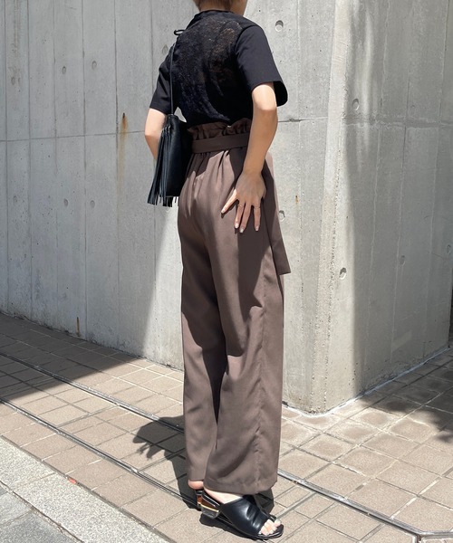 Ezick（エジック）の「ウエストベルトスラックス（スラックス・レディース・ブラック/ブラウン/チャコールグレー/ダークブラウン/グリーン・FREE）」の22枚目の写真