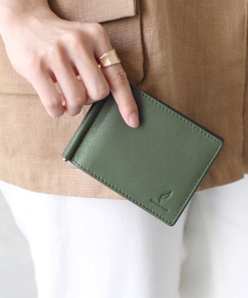 mieno（ミエノ）の「[mieno]牛革レザーマネークリップ（コインケース・レディース・ダークブラウン/ウッド/グリーン/ブラック/ブラウン・FREE）」の5枚目の写真