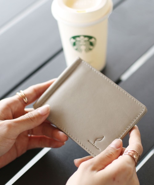 mieno（ミエノ）の「[mieno]牛革レザーマネークリップ（コインケース・レディース・ダークブラウン/ウッド/グリーン/ブラック/ブラウン・FREE）」の4枚目の写真