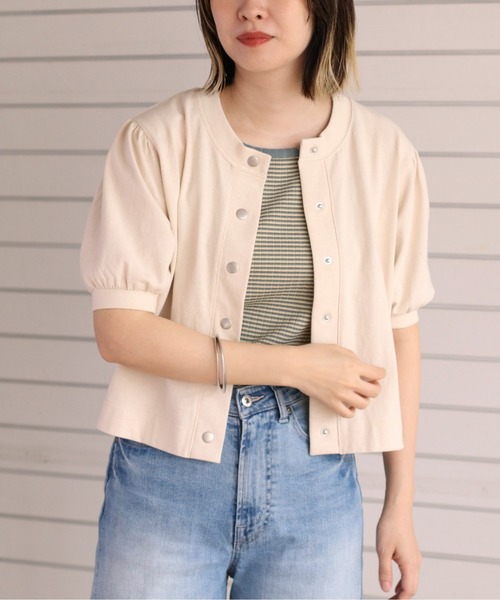 cepo(セポ)の「パフカットカーディガン(カーディガン/ボレロ・レディース・ブラック/オフホワイト/オレンジ/グリーン・M)」の17枚目の写真