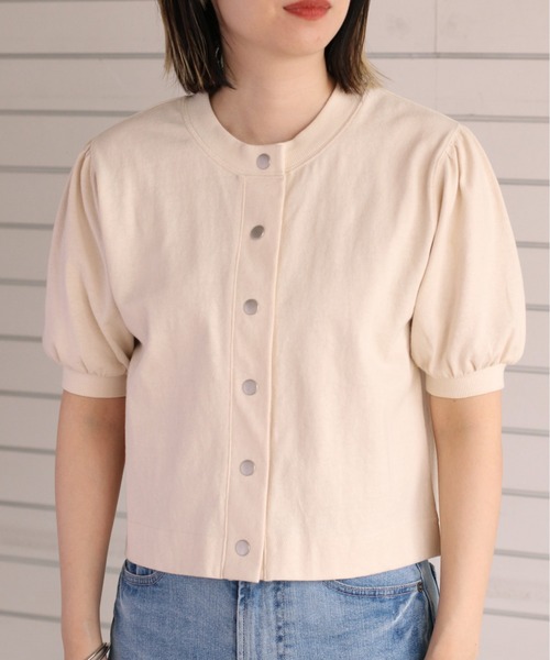 cepo(セポ)の「パフカットカーディガン(カーディガン/ボレロ・レディース・ブラック/オフホワイト/オレンジ/グリーン・M)」の18枚目の写真