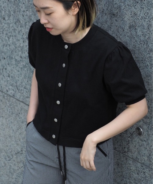 cepo(セポ)の「パフカットカーディガン(カーディガン/ボレロ・レディース・ブラック/オフホワイト/オレンジ/グリーン・M)」の19枚目の写真