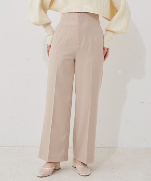 VANNIE U（ヴァニーユー）の「ハイウエストストレートパンツ（その他パンツ・レディース・ブラック/ベージュ/ピンク・FREE/S）」の18枚目の写真