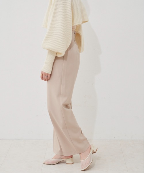 VANNIE U（ヴァニーユー）の「ハイウエストストレートパンツ（その他パンツ・レディース・ブラック/ベージュ/ピンク・FREE/S）」の21枚目の写真