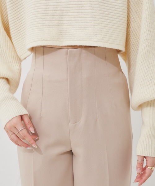 VANNIE U（ヴァニーユー）の「ハイウエストストレートパンツ（その他パンツ・レディース・ブラック/ベージュ/ピンク・FREE/S）」の13枚目の写真