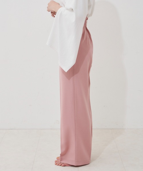 VANNIE U（ヴァニーユー）の「ハイウエストストレートパンツ（その他パンツ・レディース・ブラック/ベージュ/ピンク・FREE/S）」の16枚目の写真