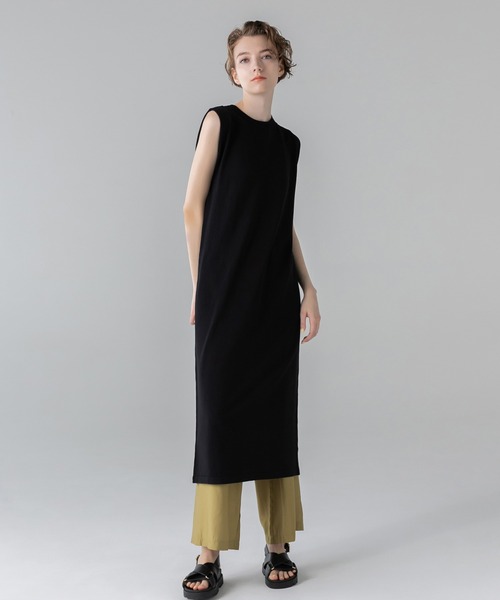 CEDNIE(セドニー)の「天竺編みノースリワンピース(ワンピース・レディース・ブラック/ラベンダー・M)」の8枚目の写真