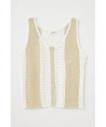 FRONT BUTTON KNIT タンクトップ