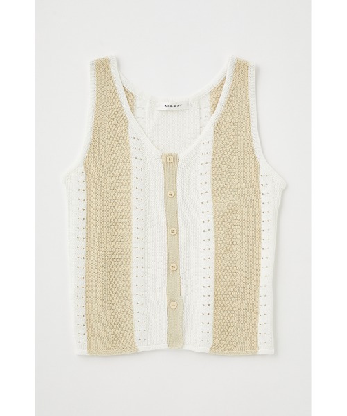 MOUSSY（マウジー）の「FRONT BUTTON KNIT タンクトップ（タンクトップ・レディース・ブルー/ブラック/キナリ・FREE）」の12枚目の写真