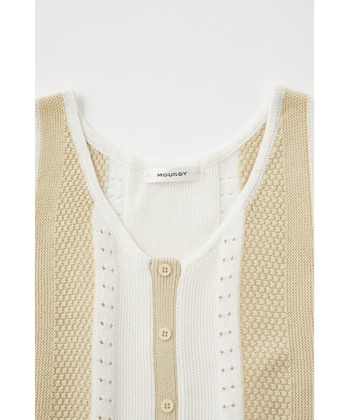 MOUSSY（マウジー）の「FRONT BUTTON KNIT タンクトップ（タンクトップ・レディース・ブルー/ブラック/キナリ・FREE）」の13枚目の写真