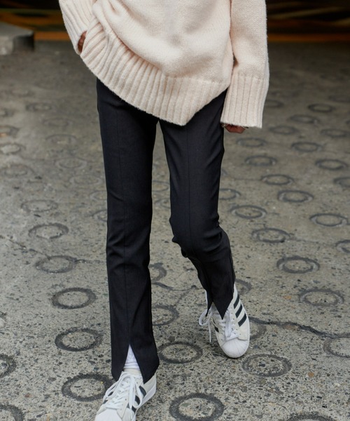 Auntie Rosa Holiday(アンティローザホリデー)の「ストレッチセンタースリットスラックス / サイズ展開あり(スラックス・レディース・ブラック/ピンク/グリーン・SMALL/MEDIUM)」の8枚目の写真