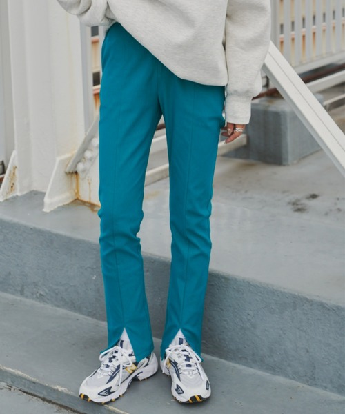 Auntie Rosa Holiday(アンティローザホリデー)の「ストレッチセンタースリットスラックス / サイズ展開あり(スラックス・レディース・ブラック/ピンク/グリーン・SMALL/MEDIUM)」の17枚目の写真