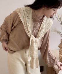 CLEA | 肩掛けかぎ編みニットボレロ(ニット/セーター)