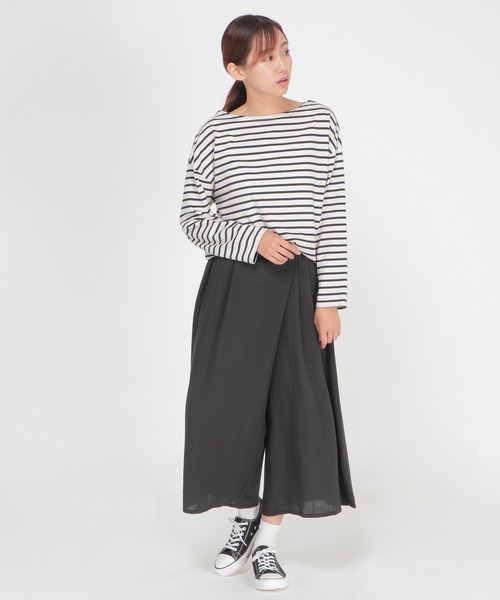 ikka（イッカ）の「RNスラブタックスカーチョ（その他パンツ・レディース・ブラック/イエロー/グリーン・M/L）」の4枚目の写真