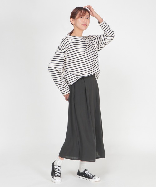 ikka（イッカ）の「RNスラブタックスカーチョ（その他パンツ・レディース・ブラック/イエロー/グリーン・M/L）」の5枚目の写真