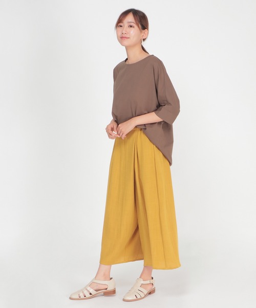 ikka（イッカ）の「RNスラブタックスカーチョ（その他パンツ・レディース・ブラック/イエロー/グリーン・M/L）」の6枚目の写真