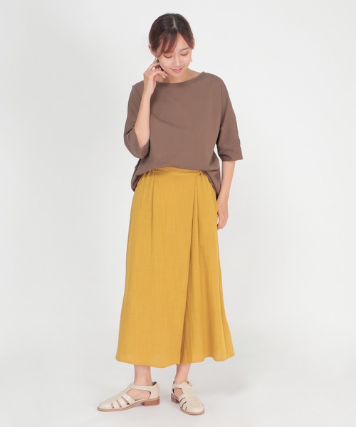 ikka（イッカ）の「RNスラブタックスカーチョ（その他パンツ・レディース・ブラック/イエロー/グリーン・M/L）」の7枚目の写真