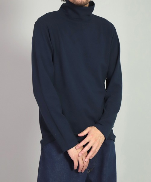 OMNIGOD（オムニゴッド）の「[OMNIGOD mens / オムニゴッド] KLフライス タートルネックロングスリーブTシャツ（Tシャツ/カットソー・メンズ・ホワイト/ネイビー/レッド/オリーブ・2/4/3）」の9枚目の写真