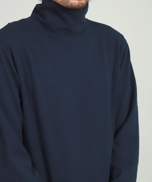 OMNIGOD（オムニゴッド）の「[OMNIGOD mens / オムニゴッド] KLフライス タートルネックロングスリーブTシャツ（Tシャツ/カットソー・メンズ・ホワイト/ネイビー/レッド/オリーブ・2/4/3）」の12枚目の写真