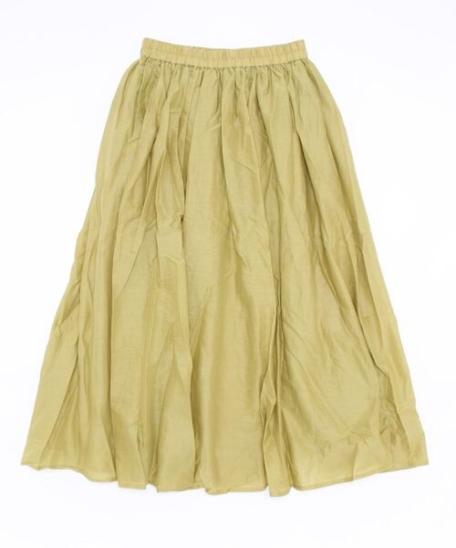 Samansa Mos2（サマンサ モスモス）の「インドボイル柄アソートギャザースカート（スカート・レディース・ブラック/ベージュ/ピンク/イエロー/グリーン/ミント・ﾌﾘ-）」の9枚目の写真