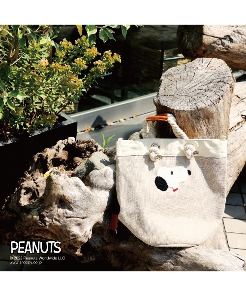 Paradise Picnic（パラダイスピクニック）の「スヌーピー/JUTE サガラ ラウンドバッグ（トートバッグ・レディース・ホワイト/アイボリー・FREE）」の3枚目の写真