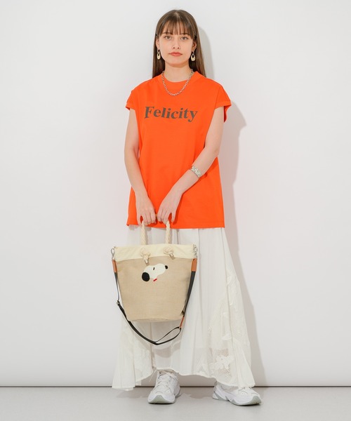 Paradise Picnic（パラダイスピクニック）の「スヌーピー/JUTE サガラ ラウンドバッグ（トートバッグ・レディース・ホワイト/アイボリー・FREE）」の12枚目の写真