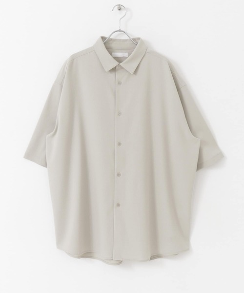 SENSE OF PLACE by URBAN RESEARCH（センスオブプレイスバイアーバンリサーチ）の「『セットアップ対応』 エクストラルーズシャツ(5分袖)（シャツ/ブラウス・メンズ・ホワイト/ブラック/ライトベージュ・MEDIUM/LARGE）」の10枚目の写真