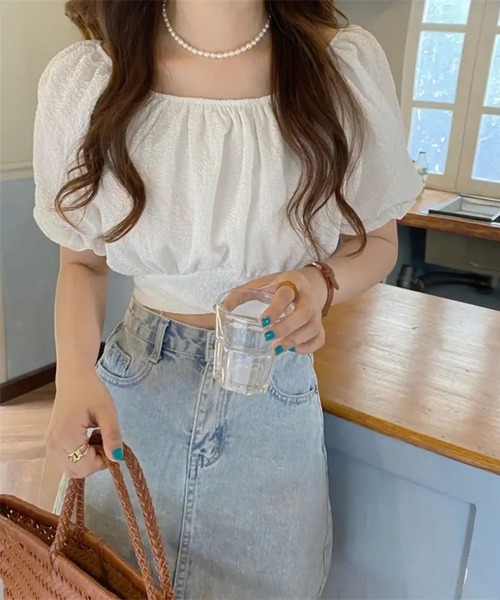 sevens（セブンズ）の「【sevens】バックリボンクロップド丈トップス