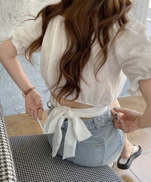 sevens（セブンズ）の「【sevens】バックリボンクロップド丈