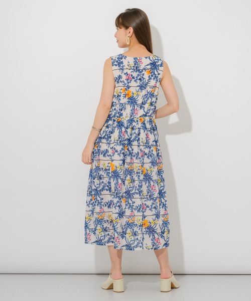 Paradise Picnic(パラダイスピクニック)の「綿ボイル花柄ワンピース(ワンピース・レディース・ブラック/ホワイト/イエロー・FREE)」の6枚目の写真