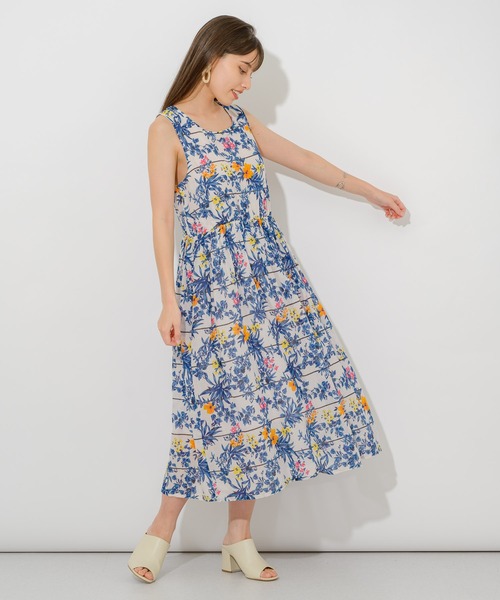 Paradise Picnic(パラダイスピクニック)の「綿ボイル花柄ワンピース(ワンピース・レディース・ブラック/ホワイト/イエロー・FREE)」の8枚目の写真