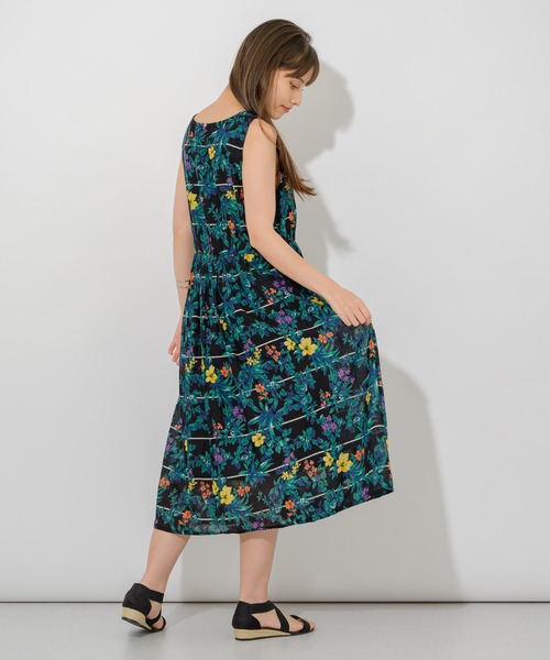 Paradise Picnic(パラダイスピクニック)の「綿ボイル花柄ワンピース(ワンピース・レディース・ブラック/ホワイト/イエロー・FREE)」の11枚目の写真