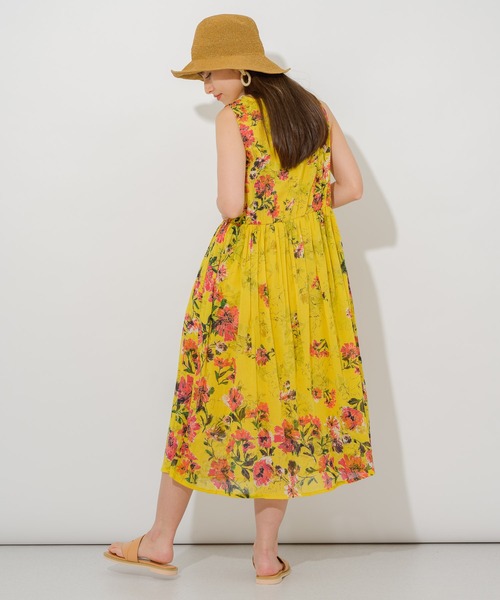 Paradise Picnic(パラダイスピクニック)の「綿ボイル花柄ワンピース(ワンピース・レディース・ブラック/ホワイト/イエロー・FREE)」の15枚目の写真