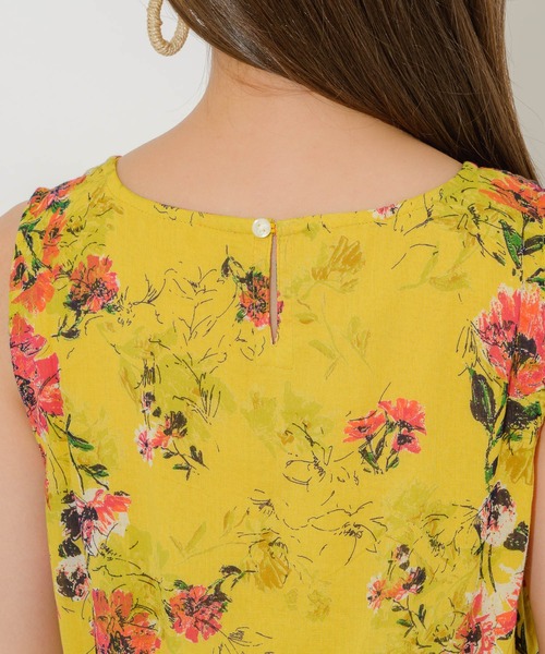 Paradise Picnic(パラダイスピクニック)の「綿ボイル花柄ワンピース(ワンピース・レディース・ブラック/ホワイト/イエロー・FREE)」の18枚目の写真