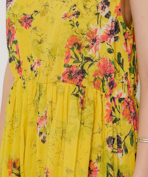 Paradise Picnic(パラダイスピクニック)の「綿ボイル花柄ワンピース(ワンピース・レディース・ブラック/ホワイト/イエロー・FREE)」の21枚目の写真