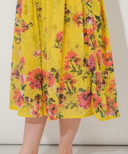 Paradise Picnic(パラダイスピクニック)の「綿ボイル花柄ワンピース(ワンピース・レディース・ブラック/ホワイト/イエロー・FREE)」の22枚目の写真