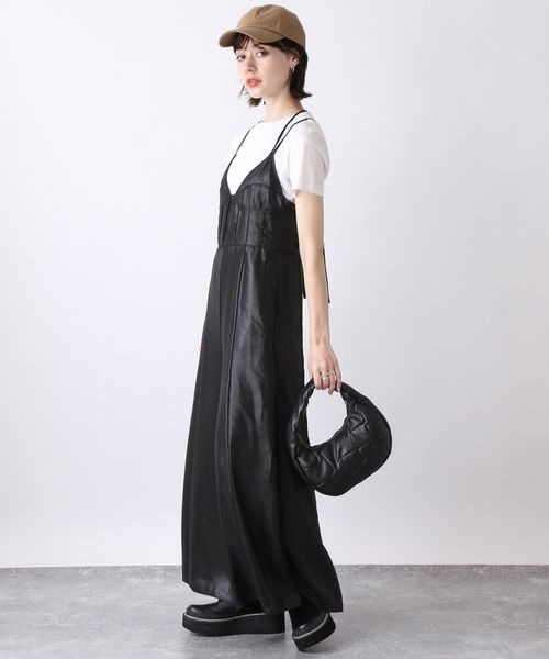 JEANASIS（ジーナシス）の「ビスチェワイドキャミサロペ/347863（サロペット/オーバーオール・レディース・ブラック・FREE）」の11枚目の写真