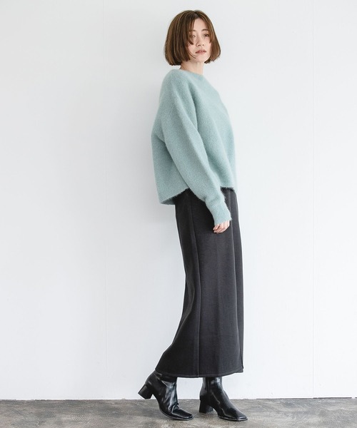 A part by(アパートバイ)の「ストレッチスクエアブーツ 156739(ブーツ・レディース・アイボリー/ブラック/ベージュ系その他・MEDIUM/LARGE)」の8枚目の写真