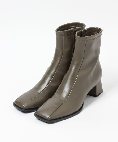 A part by(アパートバイ)の「ストレッチスクエアブーツ 156739(ブーツ・レディース・アイボリー/ブラック/ベージュ系その他・MEDIUM/LARGE)」の14枚目の写真