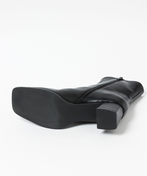 A part by(アパートバイ)の「ストレッチスクエアブーツ 156739(ブーツ・レディース・アイボリー/ブラック/ベージュ系その他・MEDIUM/LARGE)」の18枚目の写真