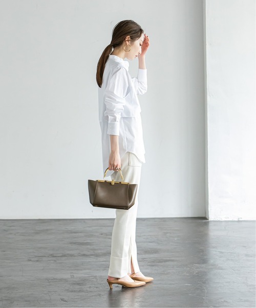 1.8万❤️未使用❤️完売　NOBLE ノーブル　洗える　Vネックオープンブラウス Noble（ノーブル）の「【MIRKO BERTOLA】別注バンドカラーシャツ