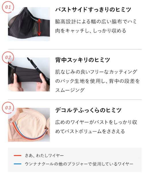 une nana cool（ウンナナクール）の「【脇高で背中スムージングブラジャー】さあ、わたし シンプル（ブラジャー・レディース・ライトベージュ/グレー/ブラック/ブルー/ライトブラウン/ワイン/ラベンダー/ピンクベージュ/エメラルドブルー/チャコールグレー/オリーブ/ネイビー/テラコッタ/ミント/ブルーグリーン/レッド・E65/F70/C65/F80/B70/D70/E80/C75/B75/E70/G80/D75/E75/B65/D80/C80/G70/C70/D65/G75/F75/F65）」の21枚目の写真