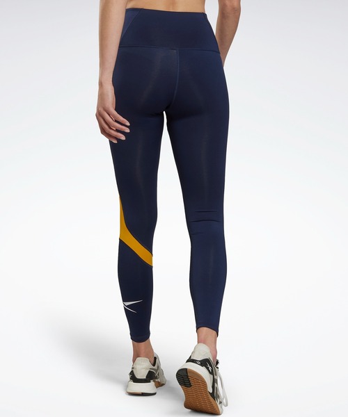 Reebok(リーボック)の「ワークアウト レディ ベクター レギンス / Workout Ready Vector Leggings(レギンス/スパッツ・レディース・ブルー/グリーン/ブラック・MEDIUM/X-SMALL/LARGE/SMALL/X-LARGE/J/XS/J/M/J/S/OT/J/L)」の8枚目の写真