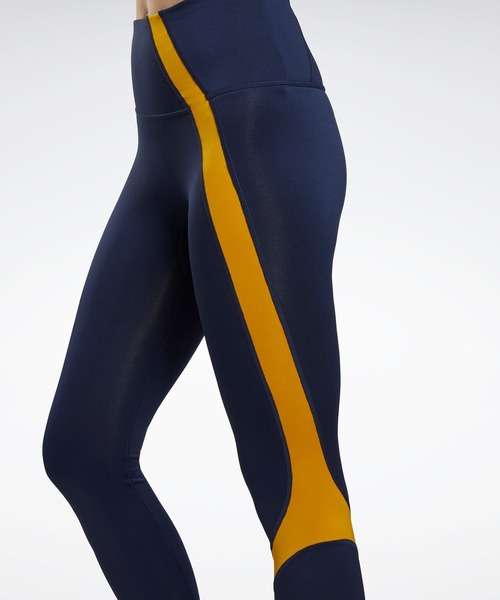 Reebok(リーボック)の「ワークアウト レディ ベクター レギンス / Workout Ready Vector Leggings(レギンス/スパッツ・レディース・ブルー/グリーン/ブラック・MEDIUM/X-SMALL/LARGE/SMALL/X-LARGE/J/XS/J/M/J/S/OT/J/L)」の9枚目の写真