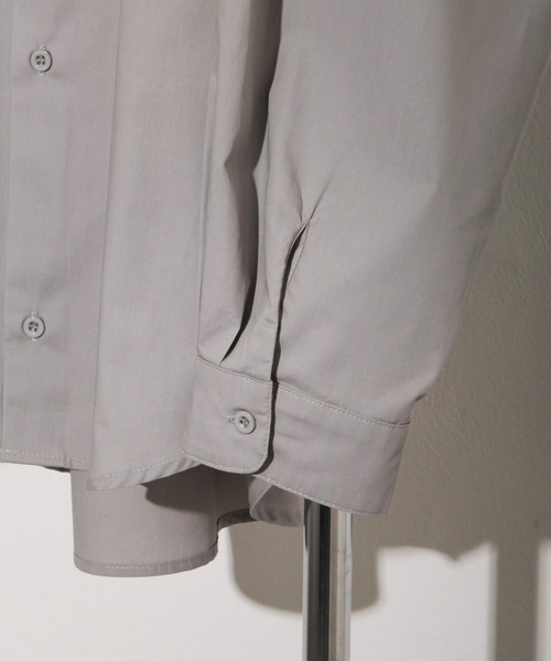 NILWAY（ニルウェイ）の「ベーシックルーズ無地レギュラーカラーシャツ（シャツ/ブラウス・メンズ・カーキ/グレー/ホワイト・MEDIUM/LARGE）」の5枚目の写真