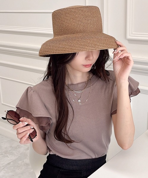 MIIA（ミーア）の「プチハイネックカットトップス（Tシャツ/カットソー・レディース・ブラック/オフホワイト/モカ・FREE）」の3枚目の写真